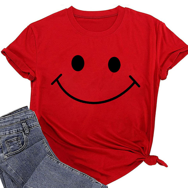 Europska i američka vanjskotrgovinska ženska modna majica s okruglim izrezom i pismom široka ženska majica kratkih rukava JP0045