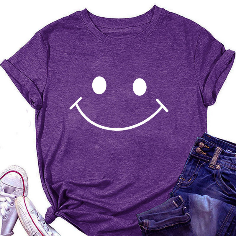 Europska i američka vanjskotrgovinska ženska modna majica s okruglim izrezom i pismom široka ženska majica kratkih rukava JP0045