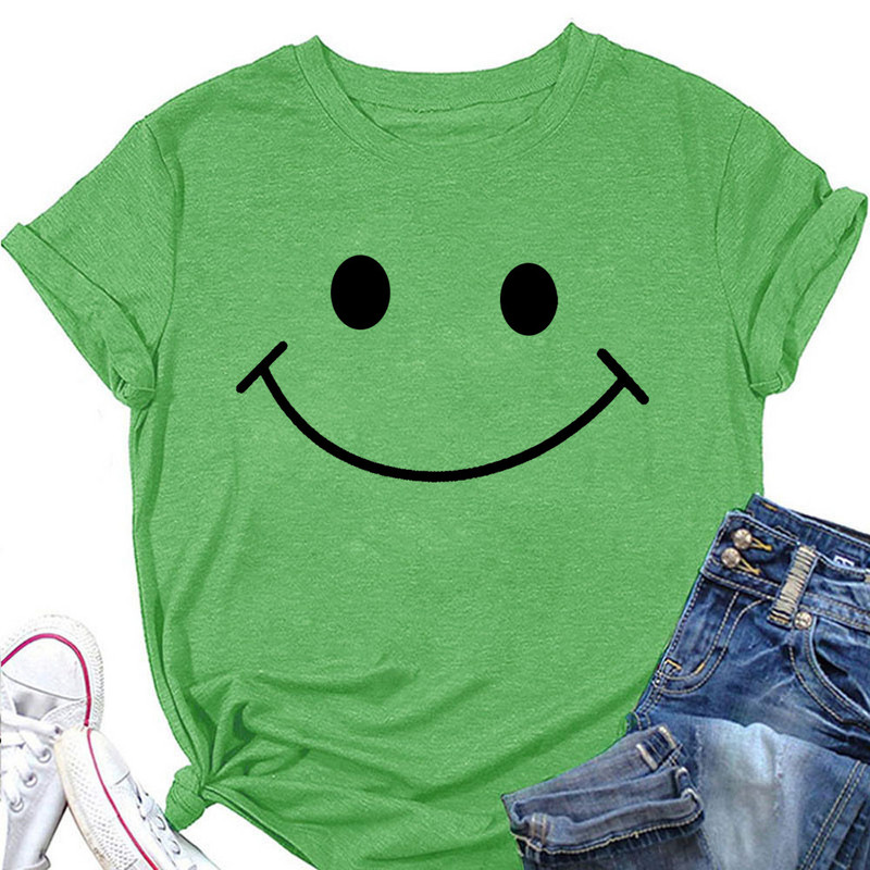 Europska i američka vanjskotrgovinska ženska modna majica s okruglim izrezom i pismom široka ženska majica kratkih rukava JP0045