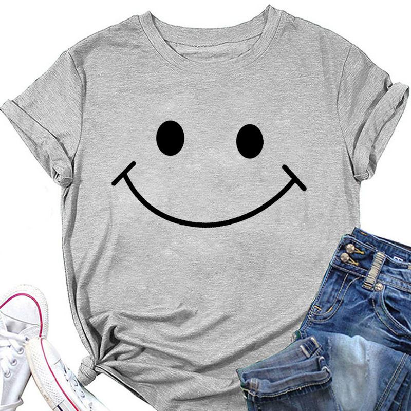 Europska i američka vanjskotrgovinska ženska modna majica s okruglim izrezom i pismom široka ženska majica kratkih rukava JP0045