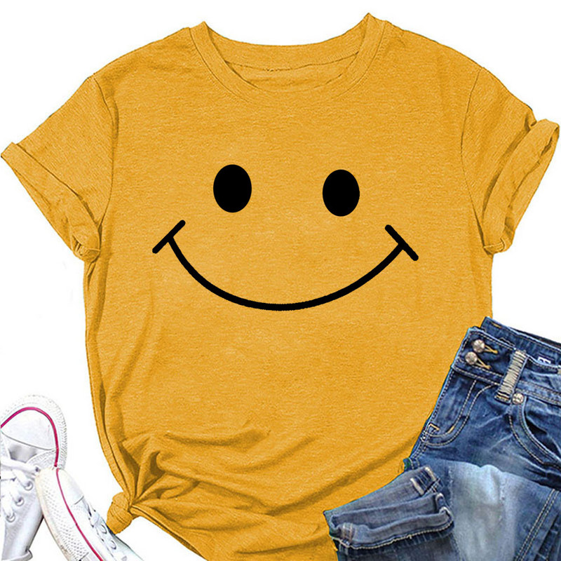 Europska i američka vanjskotrgovinska ženska modna majica s okruglim izrezom i pismom široka ženska majica kratkih rukava JP0045