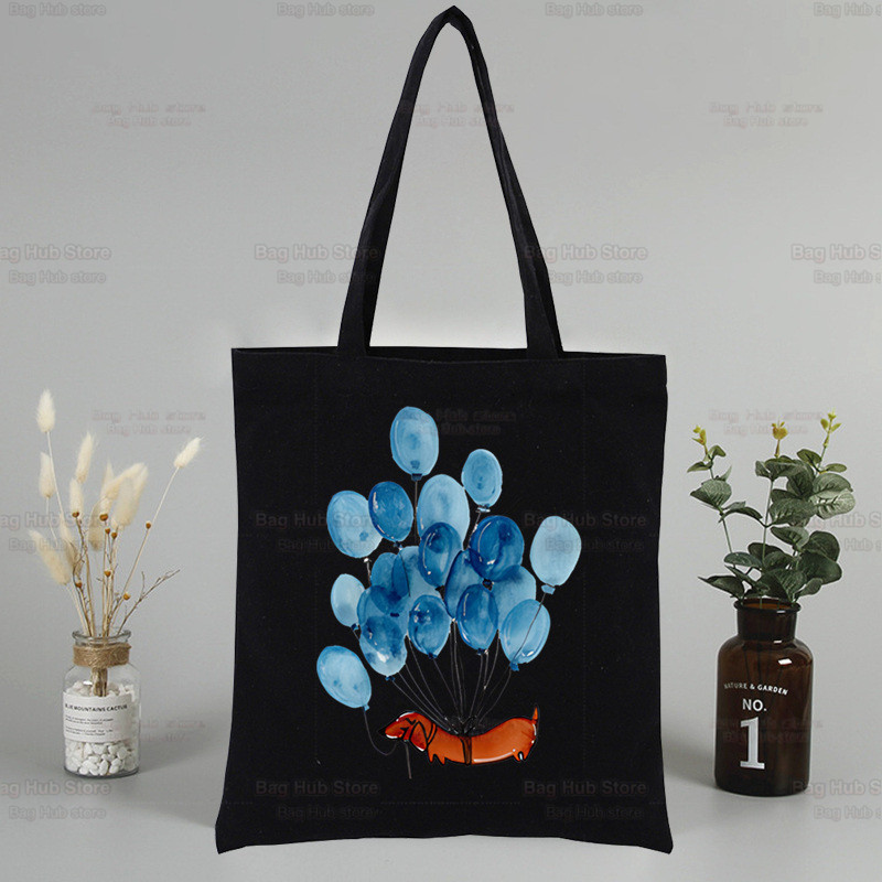 Tacskó Teckel Cute Dog Print Vászontáska Válltáska Összecsukható táska Férfi táska Bevásárlótáska