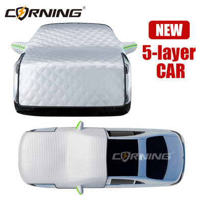 3/5-Layer Thicken Car Snow Cover Προστατευτικό κάλυμμα κουκούλα παρμπρίζ αυτοκινήτου Snowproof Anti-Frost Sunshade Protector Χειμερινά ανταλλακτικά αυτοκινήτων