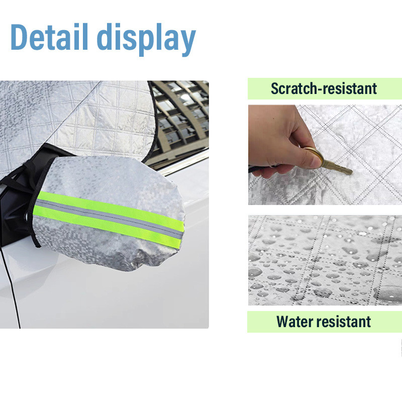 Szélvédő burkolat jéghez és hóhoz, hóhoz, jéghez, UV, tükörvédő, szélálló napernyő burkolat autókhoz, közös a legtöbb autóban