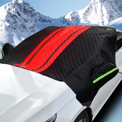 Sedam/SUV Thicken Car Outdoor Snow Cover Προστατευτικό κάλυμμα εξωτερικού παρμπρίζ αυτοκινήτου Προστατευτικό κάλυμμα κουκούλας παρμπρίζ Αδιάβροχο αντιπαγετικό αντιηλιακό