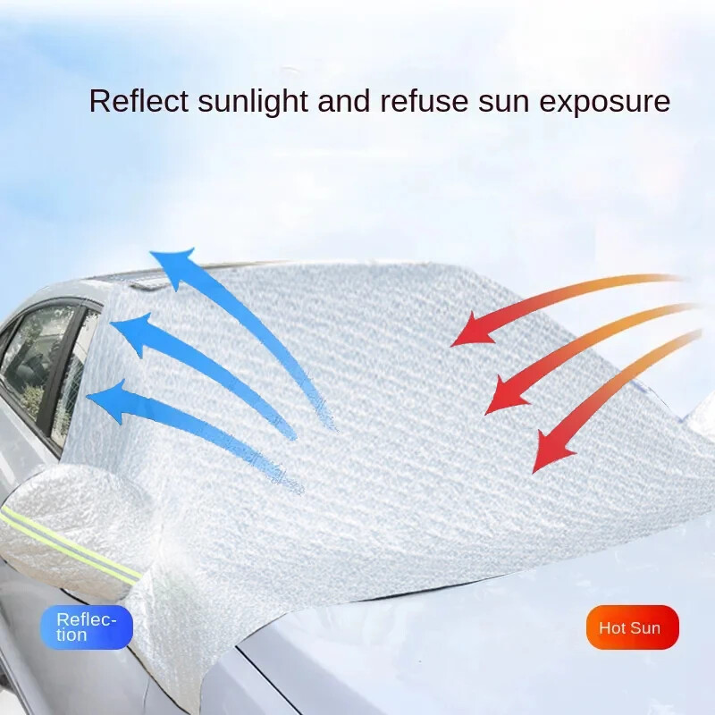 Sedam/SUV biezas automašīnas āra sniega pārsegs automašīnas ārējais vējstikla pārsega aizsargpārklājs sniega necaurlaidīgs pretaizsalšanas saulessarga aizsargs