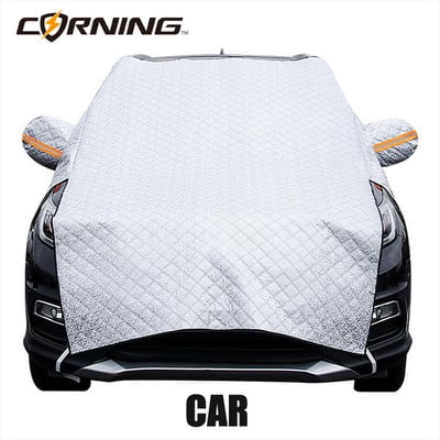 Покривало за кола против градушка Тента Половина покривала Протектор Слънчев дъжд Дъжд Сняг Водоустойчив Защита на външното предно стъкло Защита от слънце за SUV