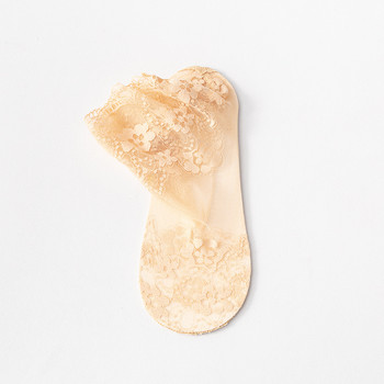Дантелени чорапи за жени летни тънки къси памучни чорапи дишащи абсорбиращи потта летни секси чорапи бели пролетни и есенни чорапи за жени