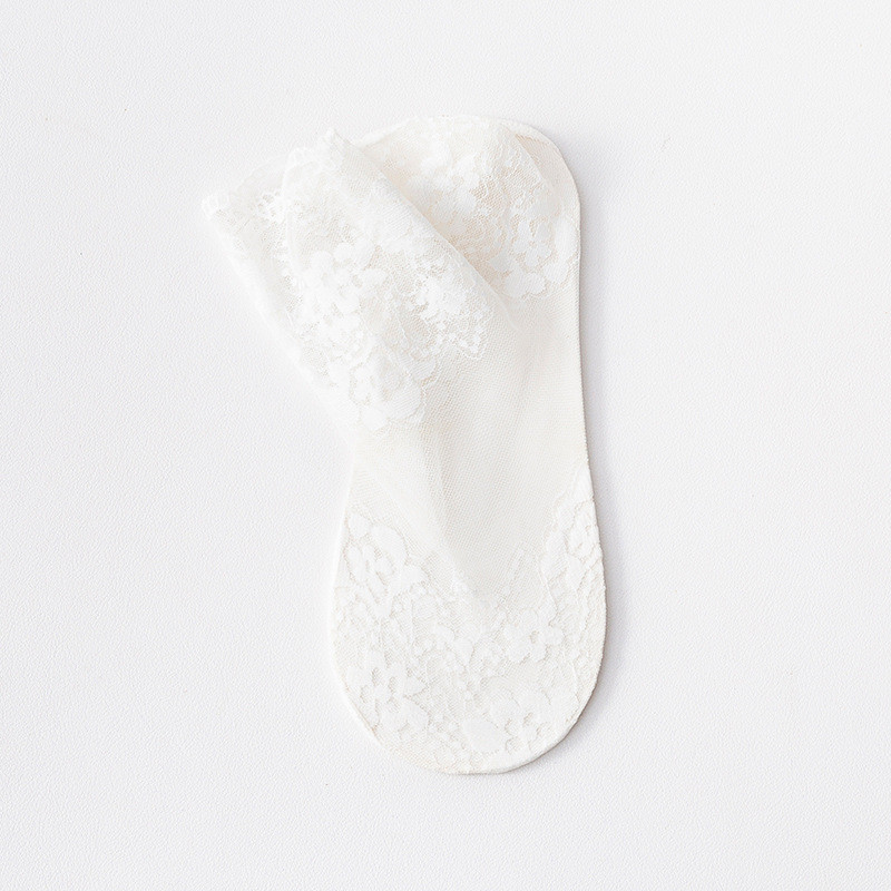 Дантелени чорапи за жени летни тънки къси памучни чорапи дишащи абсорбиращи потта летни секси чорапи бели пролетни и есенни чорапи за жени