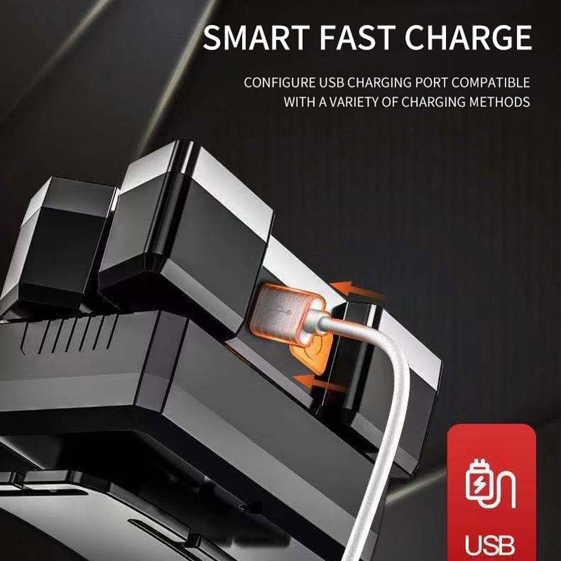 USB punjiva prednja svjetiljka, prijenosna 5LED svjetiljka s ugrađenom baterijom, prijenosna radna svjetiljka za pecanje, kampiranje, prednja svjetiljka za T