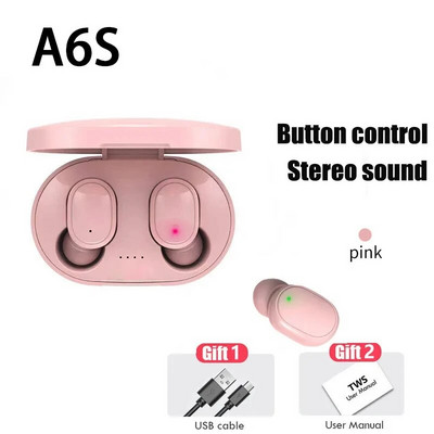 TWS A6S Безжични Bluetooth слушалки Earbuds Noice Canceling Earphone Bluetooth слушалки с микрофон за Huawei Xiaomi Redmi