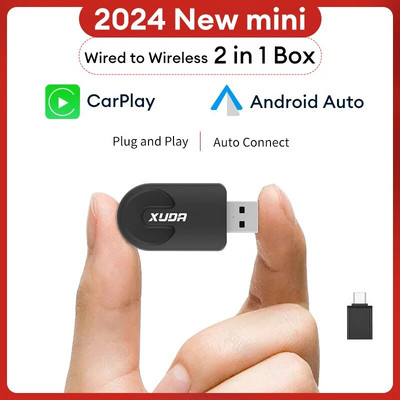 XUDA JAUNAIS bezvadu CarPlay Android Auto bezvadu adapteris Smart Mini Box Plug and Play WiFi Fast Connect universāls priekš Nissan