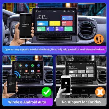 EKIY NEW Mini Carplay Wireless за Toyota Mazda Nissan Camry Suzuki Subaru Citroen Audi Mercedes Kia Ford Opel IOS15 Spotify BT