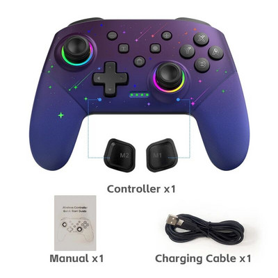 DATA FROG juhtmevaba kontroller Nintendo Switch OLED/Lite Console Pro mängupuldile koos 1000Mah akuga programmeeritava turbofunktsiooniga