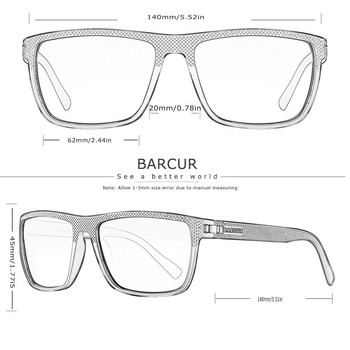 BARCUR Σχέδιο TR90 Ανδρικά γυαλιά ηλίου Polarized Ελαφριά Αθλητικά Γυαλιά ηλίου Γυναικεία Αξεσουάρ γυαλιών Oculos Προστασία UVAB