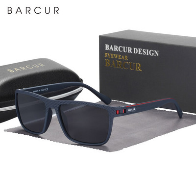 BARCUR Design TR90 Napszemüveg Férfi Polarizált Könnyű Sport Napszemüveg Női Szemüveg Kiegészítő Oculos UVAB védelem