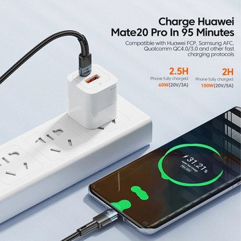 Essager 100W C към C Type C кабел USB C PD Зарядно устройство за бързо зареждане Кабел за Macbook Samsung Xiaomi Type C USB C кабел