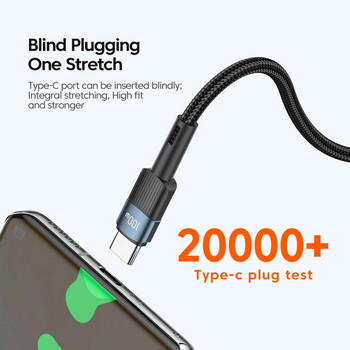 Essager 100W C към C Type C кабел USB C PD Зарядно устройство за бързо зареждане Кабел за Macbook Samsung Xiaomi Type C USB C кабел