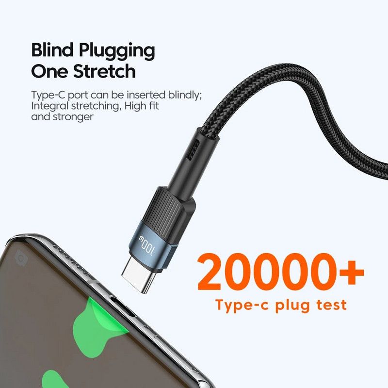 Essager 100W C σε C Καλώδιο τύπου C Καλώδιο USB C PD Φορτιστής γρήγορης φόρτισης Καλώδιο για Macbook Samsung Xiaomi Type C Καλώδιο USB C