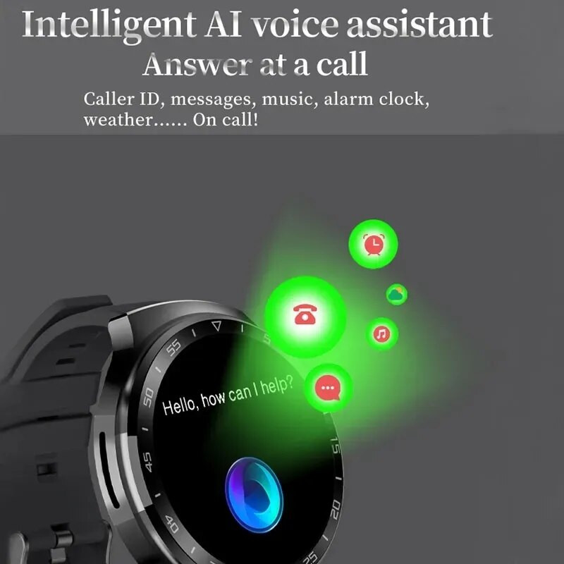 Ola Esporte за смарт часовник GT3 Pro за мъже 390*390 HD екран сърдечен ритъм Bluetooth разговори IP67 водоустойчив спортен смарт часовник Направи си сам лица