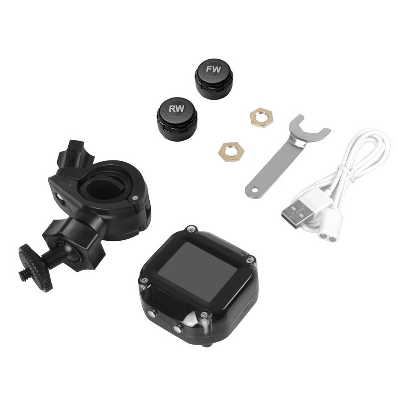 M5 kombinált motorkerékpár gumiabroncsnyomás-mérő digitális kijelző külső motorkerékpár vezeték nélküli gumiabroncsnyomás-érzékelő