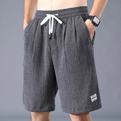 Lce siidist lühikesed püksid Meeste õhukesed kärbitud spordipüksid, lahtised sirged püksid, lahedad hingavad, uus moetrend vabaaja XL-XXXL