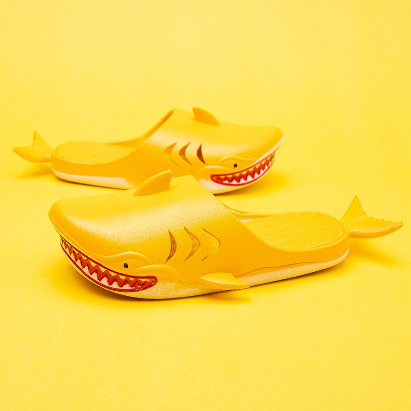 Papuci cu degetul de rechin pentru copii creativi și amuzanți, papuci drăguți de desene animate antiderapante pentru interior și exterior pentru băieți și fete, saboți