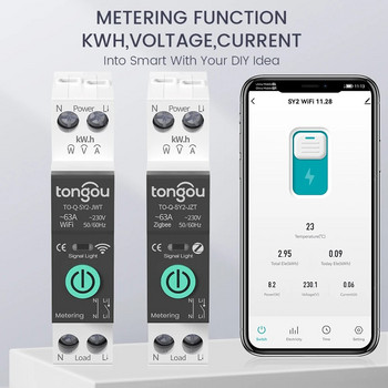 TUYA WiFi/ZigBee MCB интелигентен прекъсвач Защита от пренапрежение и ниско напрежение Измерване на мощността 1-63A Превключвател за дистанционно управление