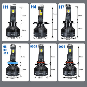 H4 H7 Canbus LED автомобилни LED фарове 300W 30000LM H1 H8 H9 H11 9005 HB3 9006 HB4 Автоматична LED лампа с висока мощност Фарове за мъгла 6000K 12V