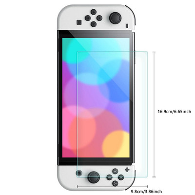 Grūdinto stiklo ekrano apsauga, suderinama - Nintendo Switc / Switch Lite / Switch OLED kieta apsauginė plėvelė, skirta Switch žaidimų konsolei