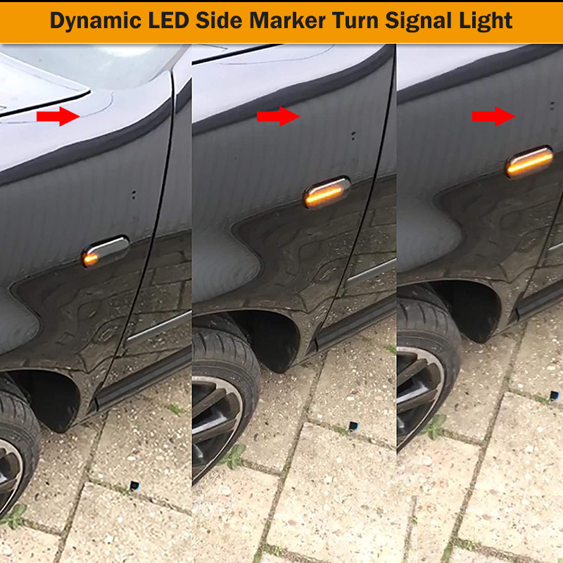2 броя Led динамичен страничен маркер за мигач за Volkswagen VW Bora Golf 3 4 Passat 3BG Polo SB6 SEAT Ibiza Leon Skoda Ford