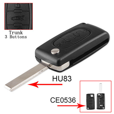 KEYYOU 2/3/4 butoane husă pentru chei pentru telecomandă auto pentru Peugeot 207 307 308 407 607 807 pentru Citroen C2 C3 C4 C5 C6 carcasa pliabilă pentru chei