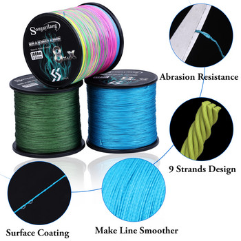 Sougayilang New 9 Strands PE Fishing Line Raid Fishing Line 300M 500M 1000M Multifilament Fishing Wire Carp Fishing Line