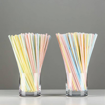 50-3000 ΤΕΜ. Colorful & Black Drinking Kunststof Straws Bar Party Wedding Kitchen pajitas plastique Beverage Straw Χονδρική