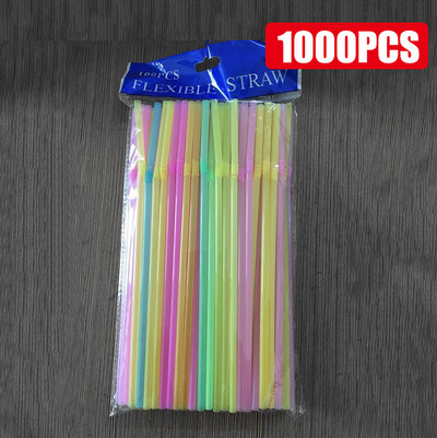 50-3000 Vnt Spalvingas ir juodas gėrimas Kunststof Straws Bar Vakarėlis Vestuvės Virtuvė pajitas Plastikiniai Gėrimų Šiaudeliai Didmeninė prekyba