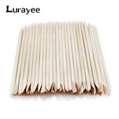 Lurayee Nail Cuticle Pusher Orange Wood Sticks Nail Manicures Remover Wooden Design Nail Gel Polish Пръчка за рисуване за ноктопластика
