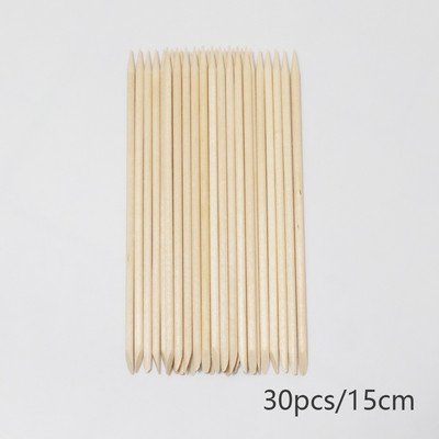 Lurayee Nail Cuticle Pusher Orange Wood Sticks Nail Manicures Remover Wooden Design Nail Gel Polish Пръчка за рисуване за ноктопластика