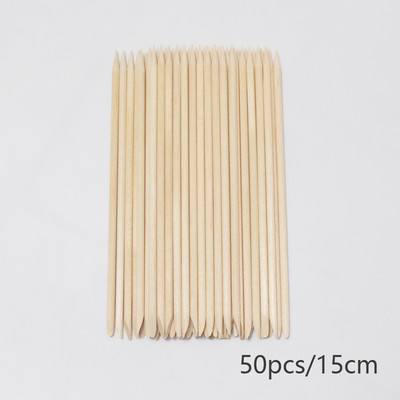 Lurayee Nail Cuticle Pusher Orange Wood Sticks Nail Manicures Remover Wooden Design Nail Gel Polish Пръчка за рисуване за ноктопластика