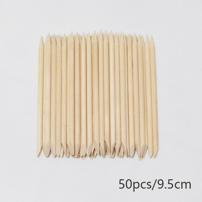 Lurayee Nail Cuticle Pusher Orange Wood Sticks Nail Manicures Remover Wooden Design Nail Gel Polish Пръчка за рисуване за ноктопластика