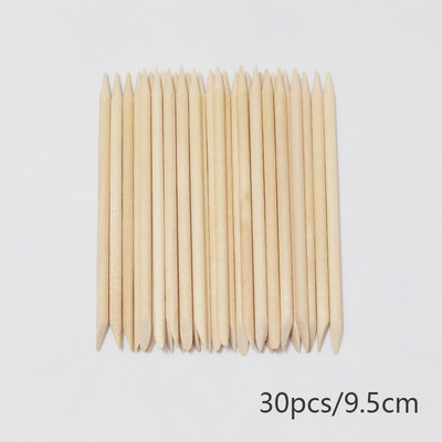 Lurayee Nail Cuticle Pusher Orange Wood Sticks Nail Manicures Remover Wooden Design Nail Gel Polish Пръчка за рисуване за ноктопластика