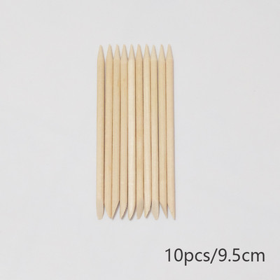 Lurayee Nail Cuticle Pusher Orange Wood Sticks Nail Manicures Remover Wooden Design Nail Gel Polish Пръчка за рисуване за ноктопластика