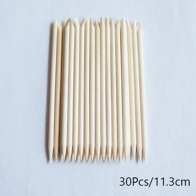 Lurayee Nail Cuticle Pusher Orange Wood Sticks Nail Manicures Remover Wooden Design Nail Gel Polish Пръчка за рисуване за ноктопластика