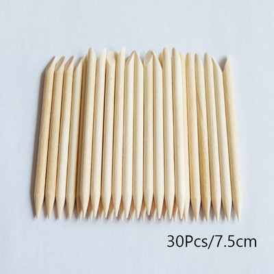 Lurayee Nail Cuticle Pusher Orange Wood Sticks Nail Manicures Remover Wooden Design Nail Gel Polish Пръчка за рисуване за ноктопластика