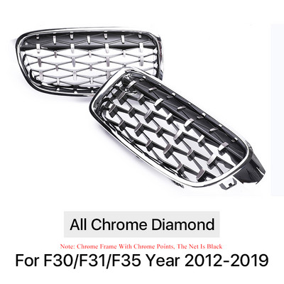 Pentru BMW Seria 3 F30 F31 F35 Grilă din fibră de carbon Facelift Racing Grilă Bara de protecție față rinichi M Color Grilă 2012-2019 Accesorii