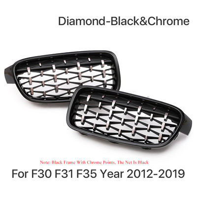 Pentru BMW Seria 3 F30 F31 F35 Grilă din fibră de carbon Facelift Racing Grilă Bara de protecție față rinichi M Color Grilă 2012-2019 Accesorii