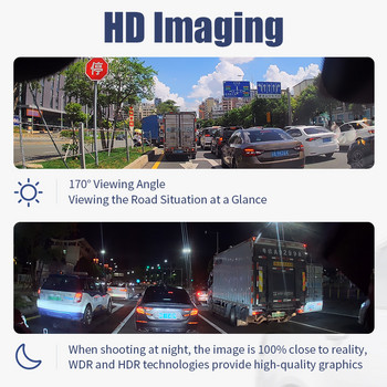 Jansite 2K USB Car DVR ADAS 1440P Dash Cam Recorder για Android Player Auto DVD Audio Voice Alarm Βίντεο Εγγραφή κύκλου με αισθητήρα G