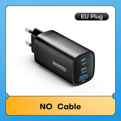 ASOMETECH GaN USB Type C зарядно устройство 65W 45W PPS PD QC4.0 Бързо зарядно устройство за Macbook лаптоп IPAD таблет iPhone 14 Samsung S23 Ultra