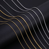 HIYEE Верига Колие Микс и съчетание за жени Мъже Неръждаема стомана Змия Twist Дълга яка Високо полиран Не избледнява