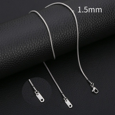 HIYEE Верига Колие Микс и съчетание за жени Мъже Неръждаема стомана Змия Twist Дълга яка Високо полиран Не избледнява