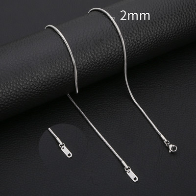 HIYEE Верига Колие Микс и съчетание за жени Мъже Неръждаема стомана Змия Twist Дълга яка Високо полиран Не избледнява